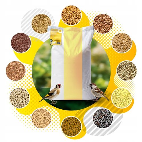 KARMA DLA PTAKÓW 20kg ZE SŁONECZNIK DROBNE ZIARNO DO KARMNIK + PLAKAT na Arena.pl