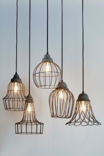 Lampa wisząca Benthe cement na Arena.pl