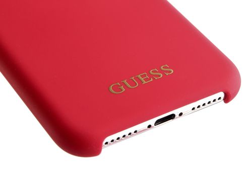 GUESS SILICONE CASE - iPhone XS Max - RED na Arena.pl