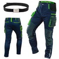 Spodnie robocze NEO TOOLS niebieskie XXL bawełniane z odblaskami
