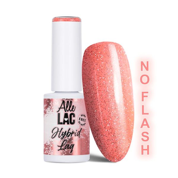 Lakier hybrydowy LED/UV Gel Polish Oranges Flash Glitter Light AlleLac 6g zdjęcie 2