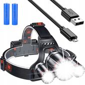 LATARKA CZOŁOWA CZOŁÓWKA WODOODPORNA + KABEL USB Koanni
