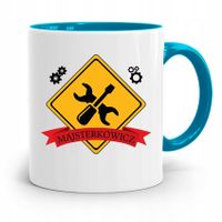 Kubek Błękitny Prezent Budowlańca Majsterkowicza Z Nadrukiem Ze Zdjęciem