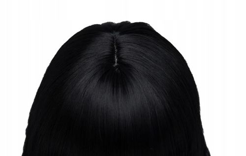 PERUKA DAMSKA WŁOSY DŁUGIE CZARNE FALE SZTUCZNE SYNTETYCZNE 65 CM Z GRZYWKĄ na Arena.pl