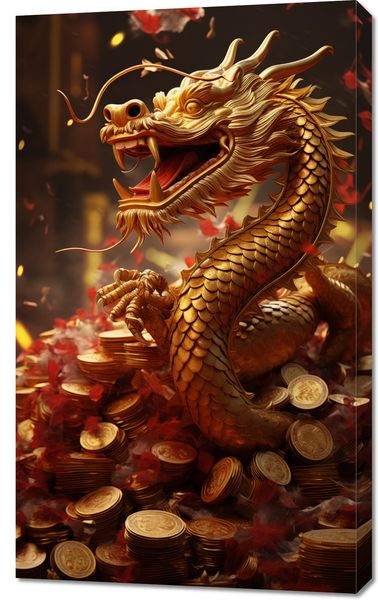 Obraz 60x100cm Smok Bogactwa zdjęcie 1