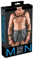 svenjoyment bondage zestaw gladiatora l - uprząż i spodniczka czarna