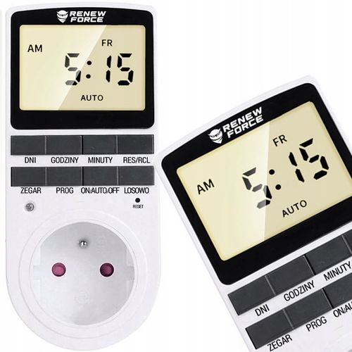 Programator Czasowy Timer Włącznik Wyłącznik Cyfrowy Wyświetlacz LCD Zegar na Arena.pl