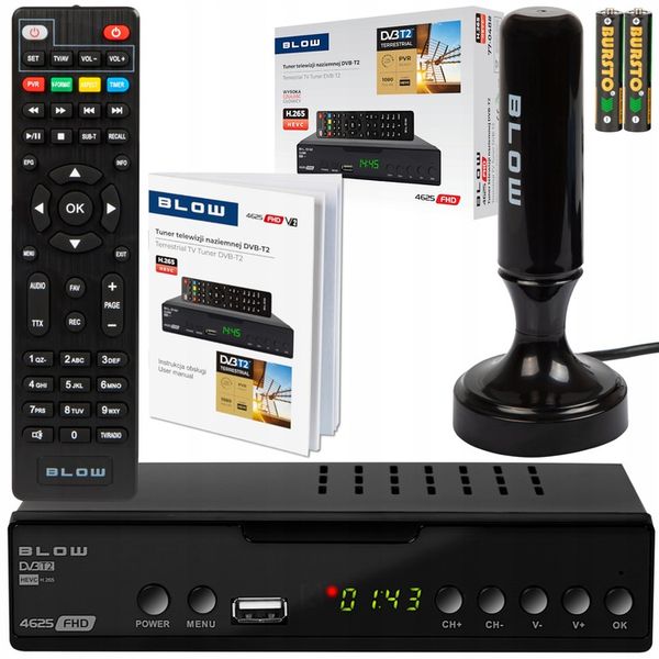 TUNER DEKODER DVB-T2 TV H.265 HEVC FULL HD USB HDMI ANTENA DVB-T zdjęcie 1