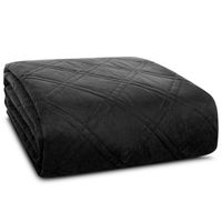 Narzuta 170X210 cm Luiz 8 czarna welur hotpress pikowana