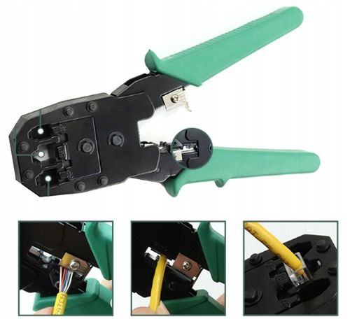 TESTER KABLI SIECIOWYCH WTYK RJ45 ZESTAW NARZĘDZI ŚCIĄGACZ ZACISKARKA LAN3 na Arena.pl