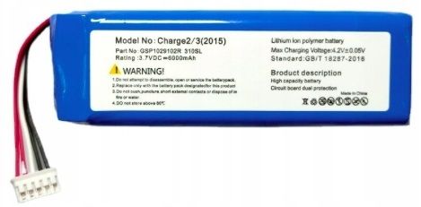 Nowa Bateria GSP1029102R Do JBL Charge 2 3 Wtyk 310SL 6000mAh zdjęcie 1