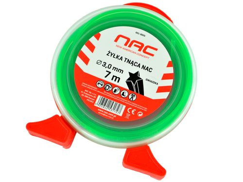 ŻYŁKA TNĄCA NAC DO KOS I PODKASZAREK ŚREDNICA 3 MM DŁUGOŚĆ 7 MB GWIAZDKA na Arena.pl