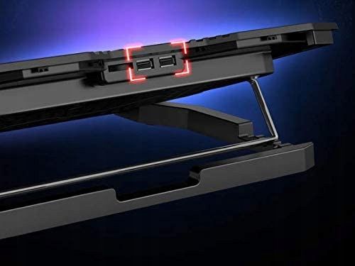 PODSTAWKA CHŁODZĄCA POD LAPTOPA Z WYŚWIETLACZEM LED REGULACJA 9-17" MOCNA na Arena.pl