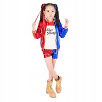 STRÓJ HARLEY QUINN JOKER PRZEBRANIE HALLOWEEN 116