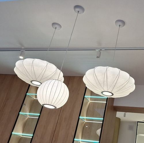 Lampa wisząca SILK biała 50 cm na Arena.pl