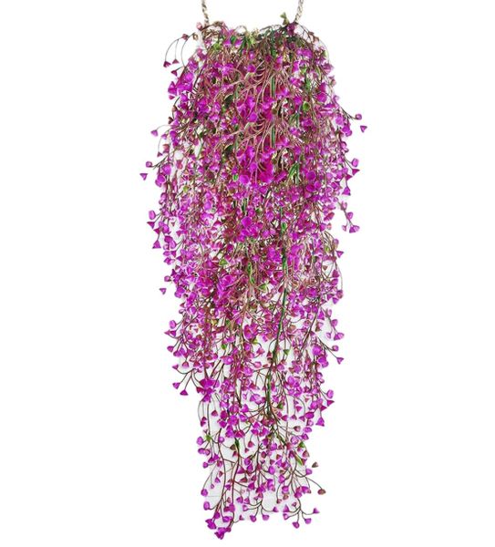 Wiszące kwiaty dekoracyjne sztuczne wierzba 2szt bukiet pnące wystrój zdjęcie 4