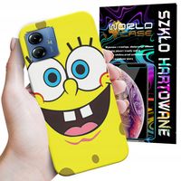 ETUI DO MOTOROLA MOTO G14 - SPONGEBOB BAJKI GRY WYBÓR PLECKI + SZKŁO