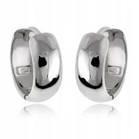 KOLCZYKI SZEROKIE GŁADKIE KOŁA KÓŁECZKA 15MM SREBRO 925 k3771