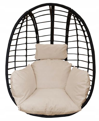 Poduszka na huśtawkę ogrodową fotel wiszący kokon WODOODPORNA ZAGŁÓWEK beż na Arena.pl