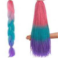 Włosy Syntetyczne Warkoczyki Ombre Róż/Ni/F W10341