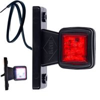 Lampa obrysowa biało-czerwona LED prosta 12V 24V PRAWA - LD 450/P