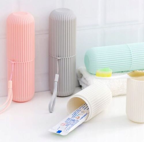 Etui pojemnik podróżny na szczoteczkę i pastę do zębów organizer różowy na Arena.pl