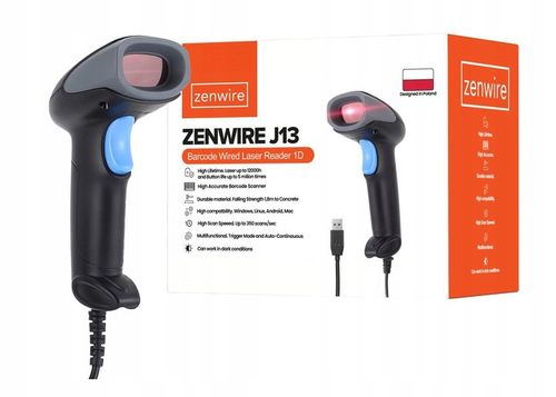 Czytnik Skaner Kodów Kreskowych Stacjonarny Laserowy EAN USB Przewodowy 1D na Arena.pl