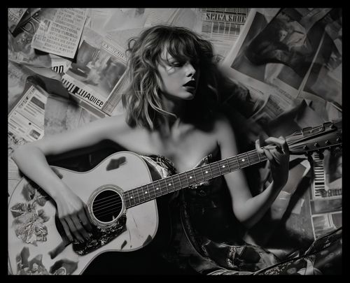Plakat 50x40cm Młoda Gitarzystka na Arena.pl