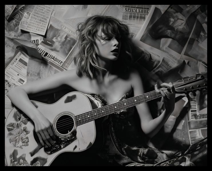Plakat 50x40cm Młoda Gitarzystka zdjęcie 2