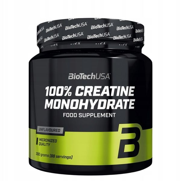 BIOTECH CREATINE 300g KREATYNA CZYSTY MONOHYDRAT WSPARCIE REGENERACJI zdjęcie 2