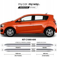 Chevrolet AVEO HB - Listwy CHROM Drzwi Ochronne