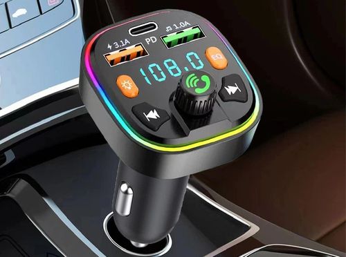 TRANSMITER FM BLUETOOTH 5.0 ŁADOWARKA QC 3.0 PD 20W RGB 2x USB USB-C na Arena.pl