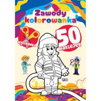kolorowanka. zawody + 50 naklejek malowanka dla dzieci