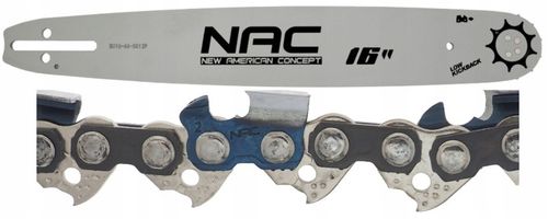 Prowadnica do piły spalinowej 1x łańcuch 0,325” 16" 40cm 66zp ORYGINAŁ NAC na Arena.pl