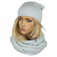 MG# ALPAKA komplet CZAPKA Z ŚCIĄGACZEM + KOMIN