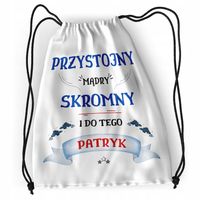 Plecak Dla Patryka Sportowy Szkolny Worek Torba Z Nadrukiem Ze Zdjęciem