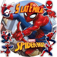 OPŁATEK NA TORT 30CM - SPIDERMAN VENOM + IMIĘ + GRATIS! 24CM 26CM