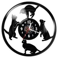 Zegar ścienny z płyty winylowej Koty 428.14