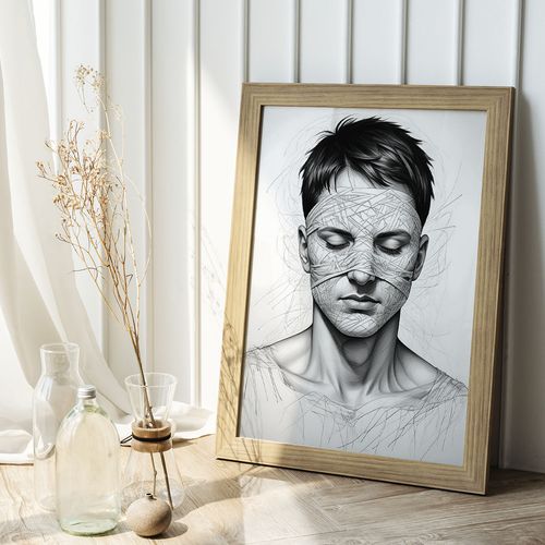 Plakat szkic portret 21x29,7 cm A4 na Arena.pl