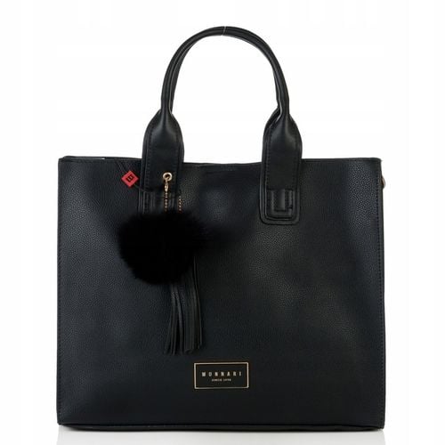 KLASYCZNA TORBA Z POMPONEM MONNARI MIEJSKA SHOPPER POJEMNA PREMIUM na Arena.pl
