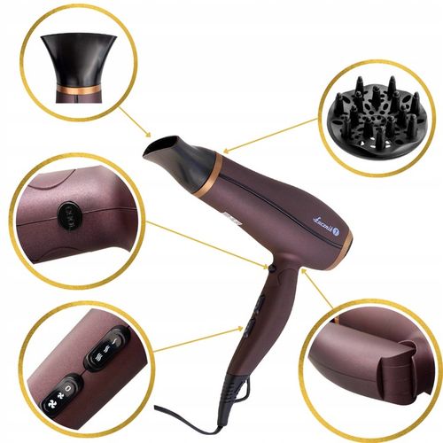 SUSZARKA DO WŁOSÓW Z DYFUZOREM Z JONIZACJĄ SKŁADANA TURYSTYCZNA DUŻA na Arena.pl