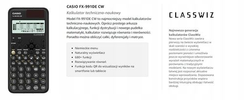Casio FX-991DECW-CASE-BKWE Kalkulator NAUKOWY na Arena.pl