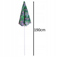 Parasol ogrodowy plażowy regulowany łamany 150cm liście UV