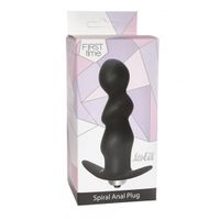 korek analny spiralny wibrujący lola toys czarny 9,5 cm