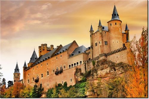 100 70CM OBRAZ PŁÓTNO ZAMEK URWISKU PŁÓTNO RAMA na Arena.pl