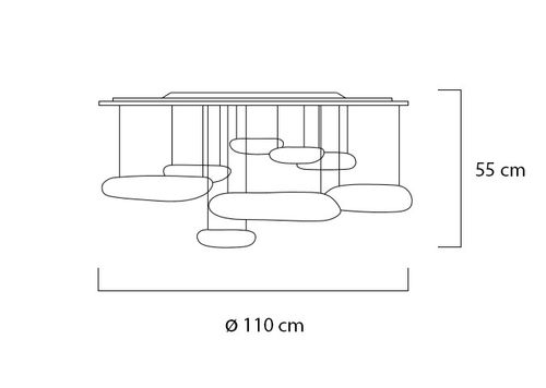 Plafon stones 110 - aluminium, abs na Arena.pl