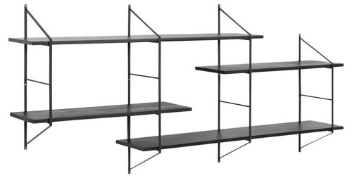 Półka Belfast 2 popielaty czarny na Arena.pl