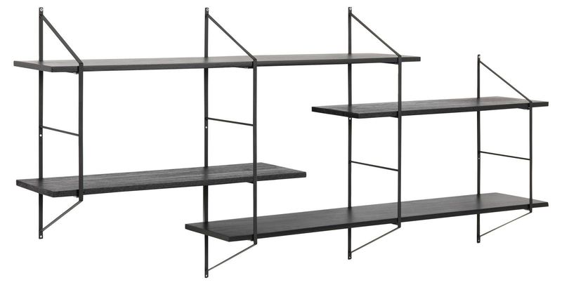 Półka Belfast 2 popielaty czarny zdjęcie 3