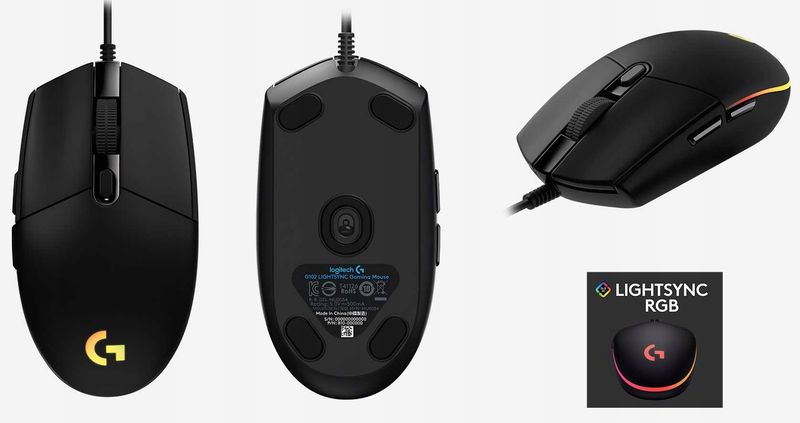 Mysz przewodowa LOGITECH G102 Lightsync Czarny zdjęcie 7