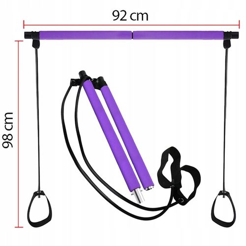 DRĄŻEK DO PILATESU BAR KIJ DO ĆWICZEŃ GUMY OPOROWE EKSPANDERY Z DRĄŻKIEM na Arena.pl